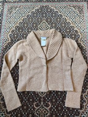 Vintage Max Mara luxurious pure cashmere cropped cardigan Size S